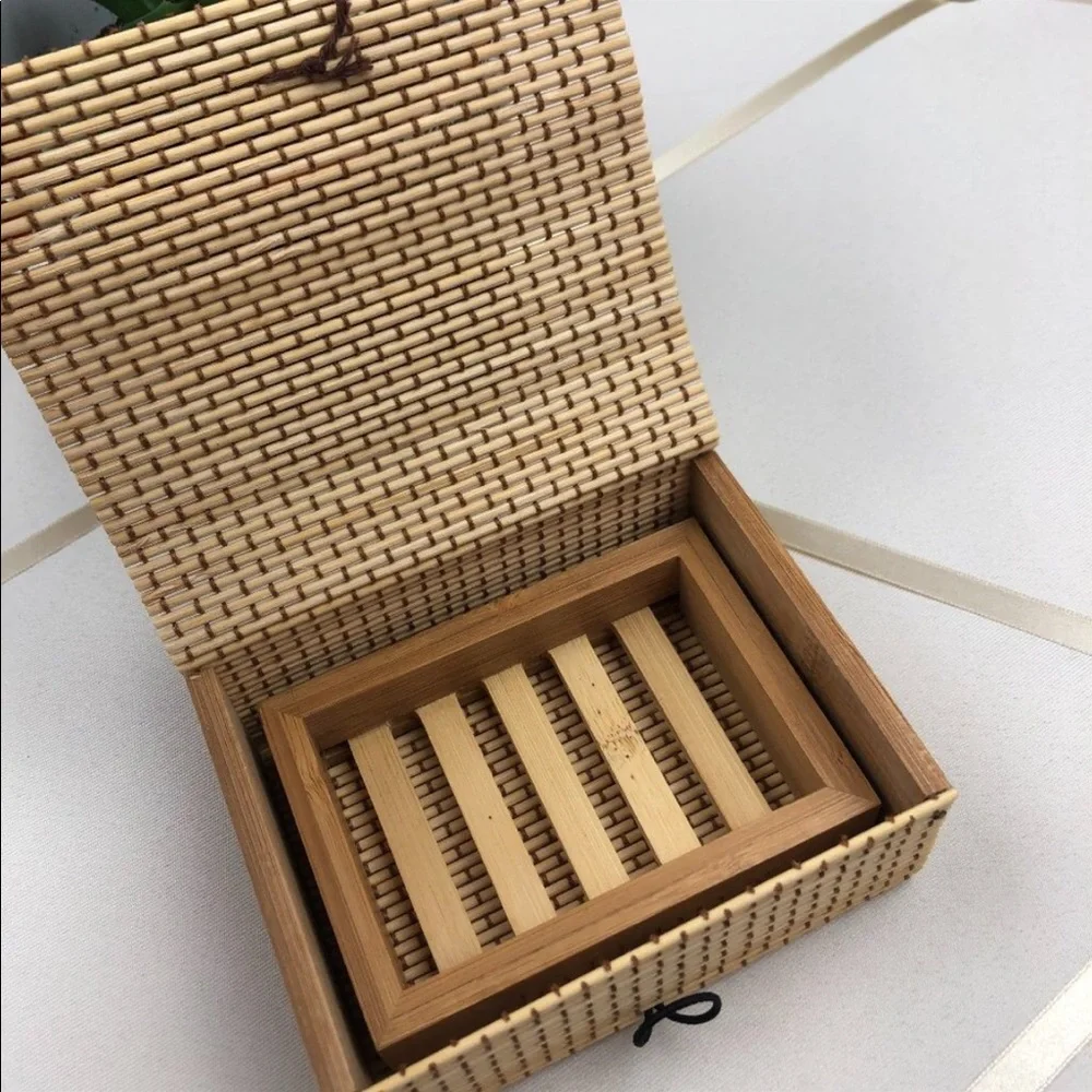 Doterra Bath Bar Bamboo Wooden Travel Case Set